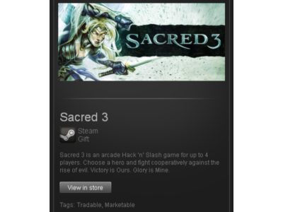 Sacred 3 - STEAM Gift - Region Free / ROW / GLOBAL
