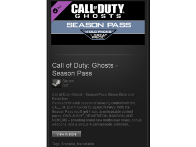 Call of Duty: Ghosts - Season Pass - STEAM Gift / ROW