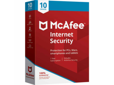 Mcafee Internet Security 1 ГОД/ 10 устройств