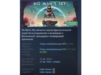 No Man&acute;s Sky STEAM KEY РОССИЯ+СНГ ЛИЦЕНЗИЯ СТИМ КЛЮЧ