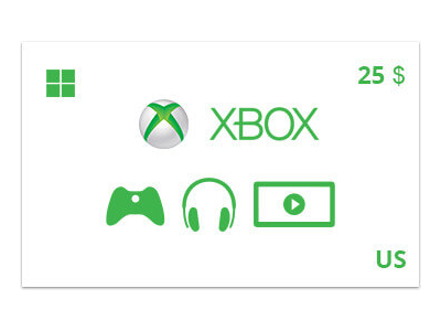 Подарочная карта Xbox 25 долл. US-регион