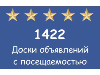 1422 популярных досок объявлений с посещаемостью.