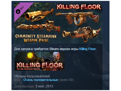 Killing Floor Community Weapon Pack 2 DLC STEAM GLOBAL