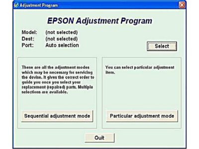 Adjustment program Epson L805