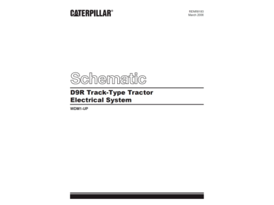 Caterpillar D9R Schematic Electrical System