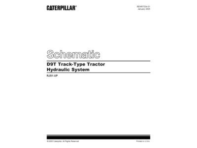 Caterpillar D9T Schematic Hydraulic System