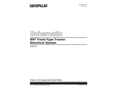 Caterpillar D9T Schematic Electrical System