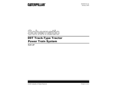 Caterpillar D9T Schematic Power Train System