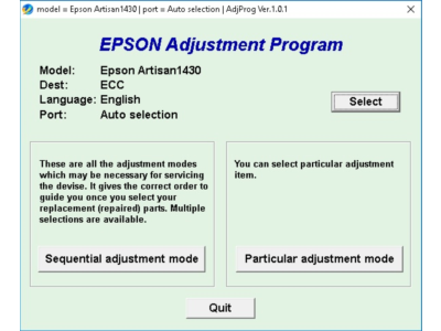 Adjustment Program Epson 1430