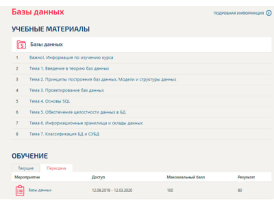 Базы данных (Синергия ответы)