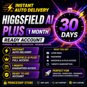 ⚡🟩 АВТОДОСТАВКА | HIGGSFIELD AI PLUS – Готовый Аккаунт на 1 Месяц