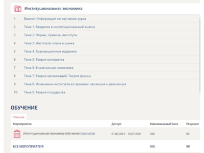 Институциональная экономика ответы (тест Синергия)