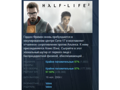 Half-Life 2 АВТОДОСТАВКА STEAM РОССИЯ