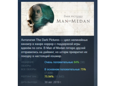 The Dark Pictures Anthology: Man of Medan 💎 STEAM RUS
