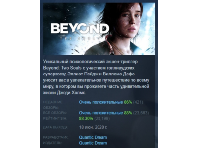 Beyond: Two Souls STEAM GIFT RUSSIA