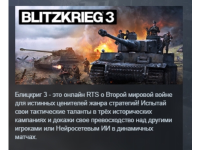 Blitzkrieg 3 Standard Edition 💎 STEAM GIFT RU
