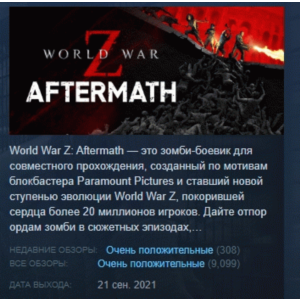 World War Z: Aftermath - Deluxe Edition STEAM KEY РФСНГ
