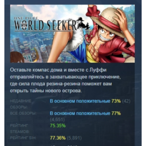 ONE PIECE WORLD SEEKER Deluxe Edition 💎 STEAM GIFT RU