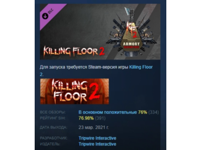 Killing Floor 2 Armory Season Pass KF2 Season Pass 2021 АВТОДОСТАВКА STEAM РОССИЯ