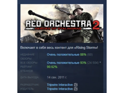Red Orchestra 2 with Rising Storm STEAM GIFT РОССИЯ