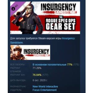 Insurgency: Sandstorm - Rogue Spec Ops Gear Set 💎STEAM