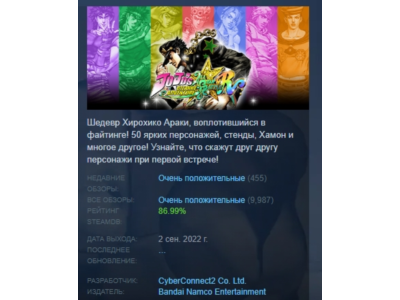 JoJo's Bizarre Adventure: All-Star Battle R💎STEAM GIFT