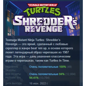 Teenage Mutant Ninja Turtles: Shredder's Revenge STEAM