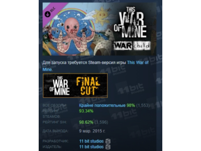 This War of Mine: War Child Charity 💎 DLC STEAM RUSSIA