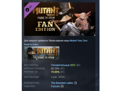 Mutant Year Zero: Road to Eden - Fan Edition Content