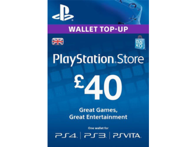 Playstation Network PSN £40 (UK) - без комиссии