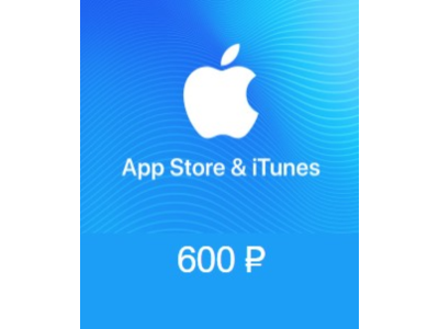 App Store iTunes gift card   600 RUR for RUSsian iTune
