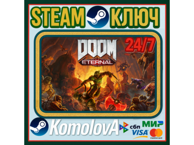 🎮DOOM Eternal 👽RU + CIS STEAM KEY🔑