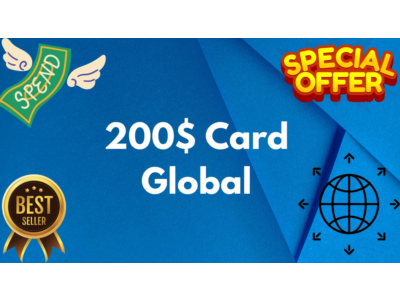 💵200$ Card Global🌎All Services/Subscriptions/Others✅