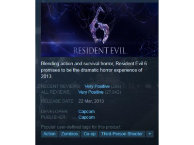 Resident Evil 6 Complete (Steam Key GLOBAL)