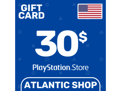 ⭐️PSN Top Up Card 30$ (USD) USA
