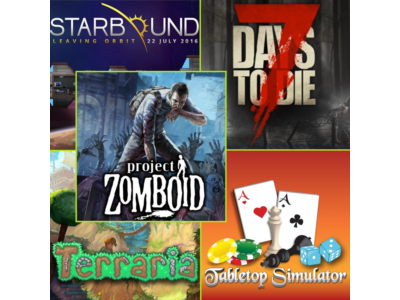 🔥5 ИГР✅Project Zomboid✅7 Days to Die✅Terraria✅Tabletop