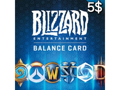 Blizzard Gift Card 🇺🇸 USA 5$ ✅️  (Battle.net)