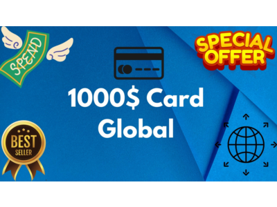 💵1000$ Card Global🌎All Services/Subscriptions/Others✅