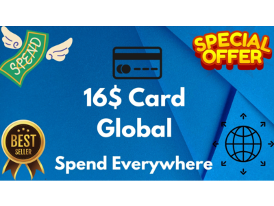 💵16$ Card Global🌎All Services/Subscriptions/Others✅