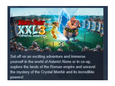 Asterix & Obelix XXL 3 - The Crystal Menhir STEAM KEY