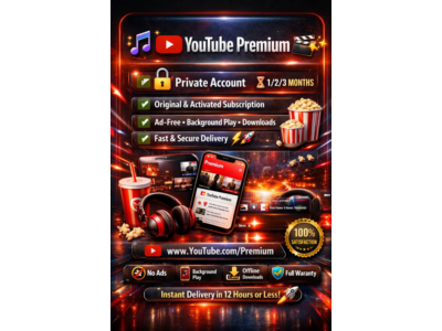 🎵 YouTube Premium 🎬✨ | 🔒 Private account | ⏳ 1/2/3M | 🛡️ Warranty ⚡ Instant 🚀