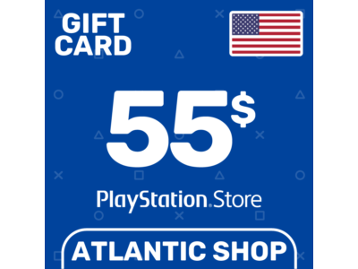 ⭐️PSN Top Up Card 55$ (USD) USA