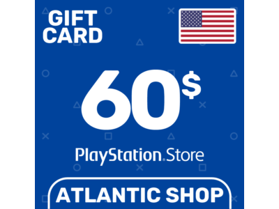 ⭐️PSN Top Up Card 60$ (USD) USA