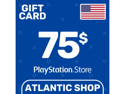 ⭐️PSN Top Up Card 75$ (USD) USA