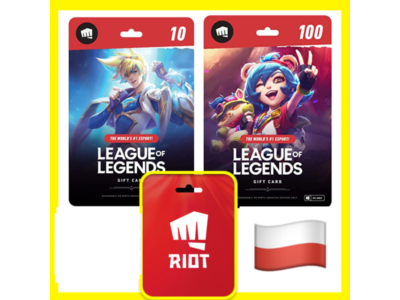 ⭐️GIFT CARDS⭐🇵🇱 LOL 1240-27000 RP (Poland)