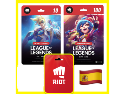 ⭐️GIFT CARDS⭐🇪🇸 LOL 1240-27000 RP (Spain)