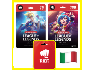 ⭐️GIFT CARDS⭐🇮🇹 LOL 1240-27000 RP (Italy)