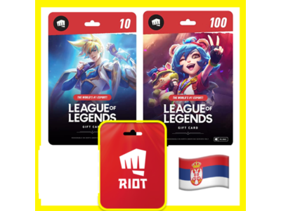 ⭐️GIFT CARDS⭐🇷🇸 LOL 1240-27000 RP (Serbia)