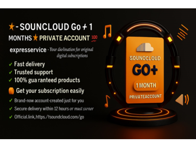 💥🎧 SOUNDCLOUD★ Go+ 1 MONTHS  ★ PRIVATE ACCOUNT ★💯🎧