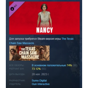 The Texas Chain Saw Massacre - Nancy Character STEAM РФ